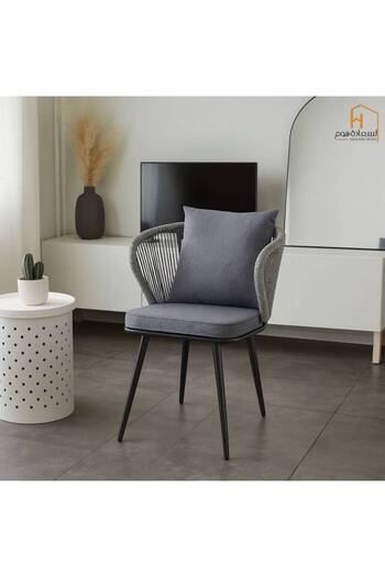 Al Saada Home Single Fabric Chair - Dark Grey