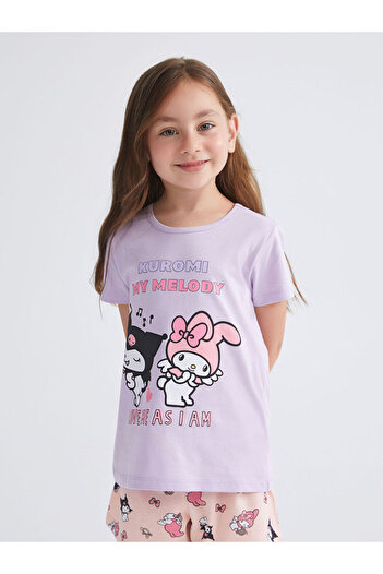 LC Waikiki Kuromi Baskılı Kız Çocuk Şortlu Pijama Takım