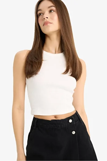 DeFacto Off-White Women's Tank Top U0357Az/Wt32