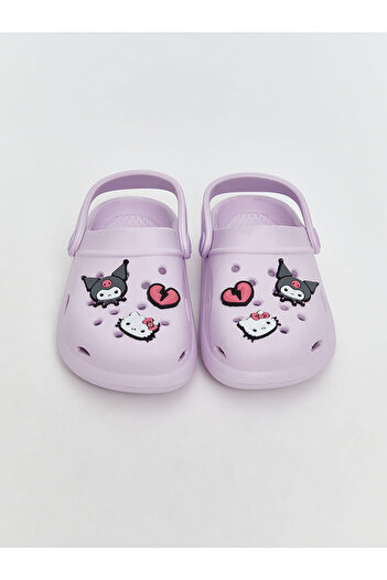 LC Waikiki LCW STEPS Lila Kuromi Baskılı Kız Çocuk Plaj Sandaleti