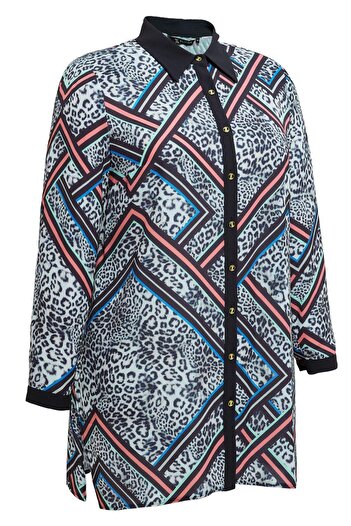 Alvina Plus Size Patterned Tunic 20407