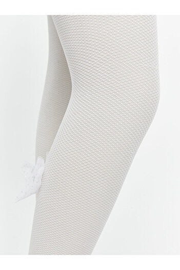 LC Waikiki New Season Bow Detailed Girls Pantyhose and Crown - S5R031Z4