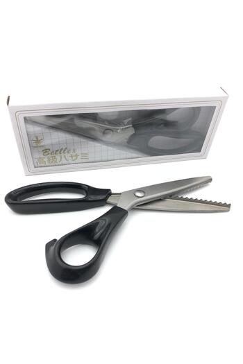 Taksun Cutting Scissors – 25 cm Zigzag Cut – Stainless Steel Blade – Compatible with Fabric, Felt and Paper