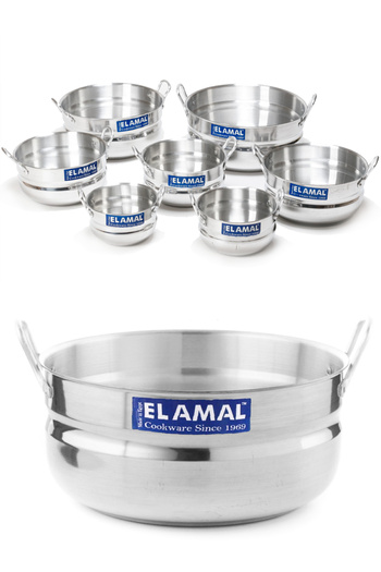 ELAMAL Aluminum Pots Set Consisting of 7 Pots With Two Handles, Egyptian Industry