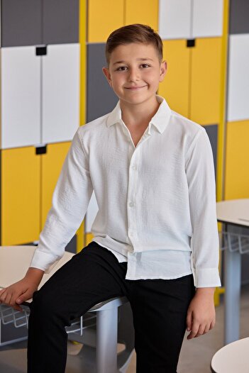 Fulla Moda Ayrobin Fabric Buttoned Boy's Shirt