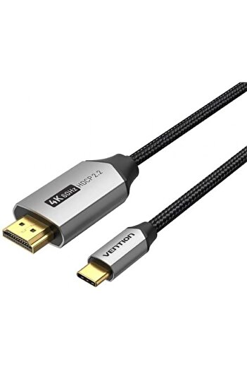 Vention USB-C to HDMI Cable 2M,4K@60Hz,Compatible with MacBook Pro,Galaxy, Laptops, Projectors