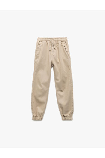 Koton Cotton Waist Lace-Up Basic Jogger Pants