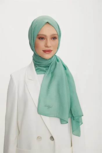 Armine Outlet, Organic Cotton Shawl - 422 - Water Green