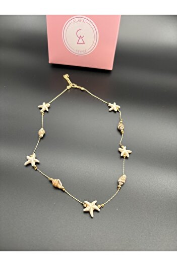 Alsem Summer Concept Necklace & Bracelet Set with Starfish and Seashell Detail, Beach and Summer Combinations