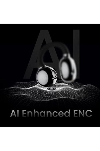 HiFuture FLEXCLIP Noise Cancellation ENC Open Ear Wireless Earphone 30 hrs , Light Weigt- Black
