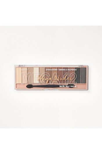 TECHNIC Professional Kit With 12 Pigmented Mega Nudes Eyeshadows, 18g