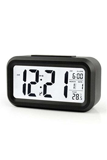 Bibilel Smart Light Clock with Digital Display, Time, Date, Temperature, Strong Alarm, Ambient Light Sensor,