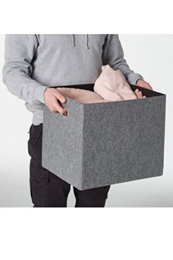 IKEA Bladdra Box, Gray, 33X38X33Cm