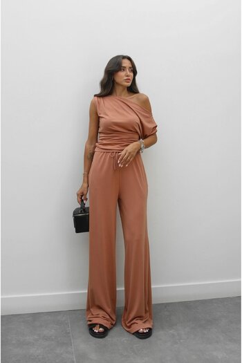 Havoş Salmon Hendry Blouse Pants Modal Suit