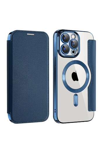 OEM Husa pentru iPhone 15 Pro, O52, Piele ecologica, Blue