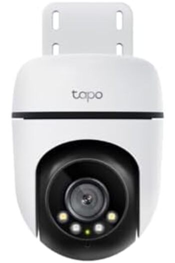 tapo TP-Link 1080p Full HD Outdoor Pan/Tilt Security Wi-Fi Camera, 360° Motion Detection, IP65 Weat