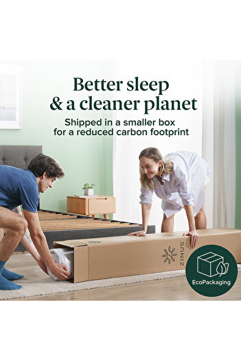 Zinus Foam and Spring Hybrid Mattress Twin Size Mattress in A Box 10 Years Warranty (190.5Lx99.1Wx25.4H)CM