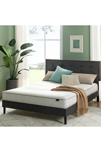 Zinus Foam and Spring Hybrid King Size Mattress in A Box 10Years Warranty (203.2Lx193.0Wx15.2H)CM