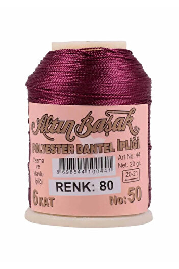 Yüsra Shop Altinbasak Polyester 080 Onion Shell Lace Thread 20 Gr Writing String
