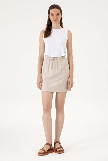 U.S. Polo Assn. Women's Beige Woven Skirt 50300679-Vr011