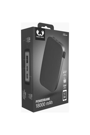 Fresh'n Rebel External Battery Fresh'n Rebel 215345, 18000 mAh, 20 W, 2x USB Type-C, USB-A (Gray)