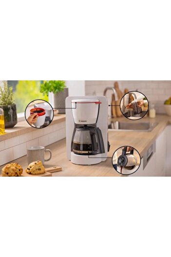 Bosch Coffee Maker TKA2M111, 1200 W, 1.4 L, White