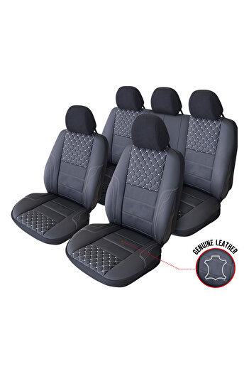 Umbrella Set Huse Scaune Exclusive Leather (insertii de piele naturala in zona lombara si a sezutului)