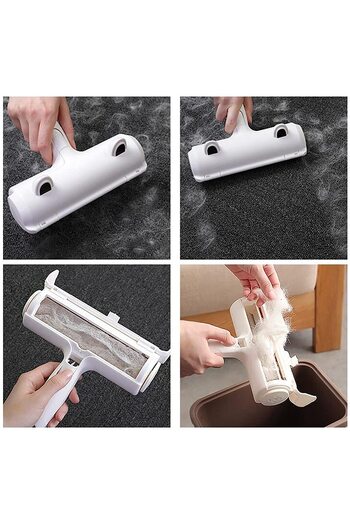 OEM Brush roller, for removing animal hair, reusable, 6x20cm, red