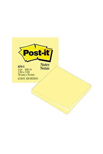 3M Standard Self-Stick Notes – 3" x 3", 100 Sheets