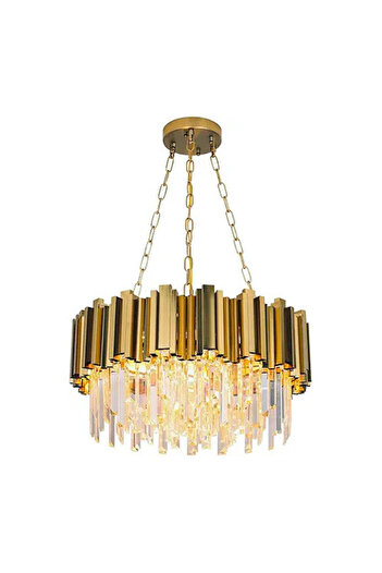 Jiju Candelabru JIJU® de cristal pe lant GOLD 3xE14/40W/230V