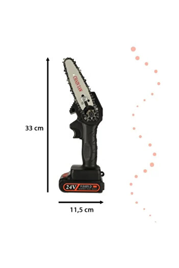 Avex Mini elektrická řetězová pila s 24V baterií a přepravním kufrem