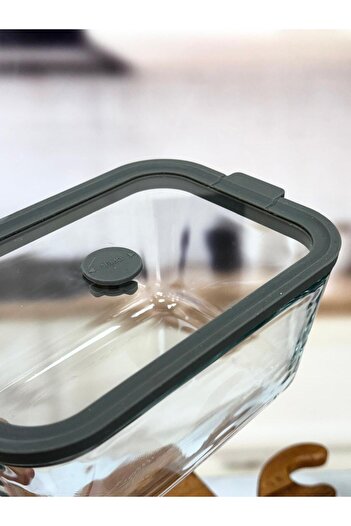AROW Fruta Glass Vacuum Storage Container 2700 ml Tkebt Gray