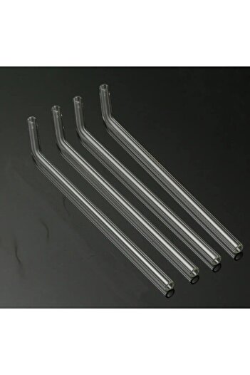 tafce 4 Transparent Glass Pipettes - Curved Glass Pipette