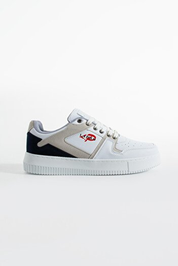L.A Polo White Navy Blue Color Thick Sole Men's Sneaker