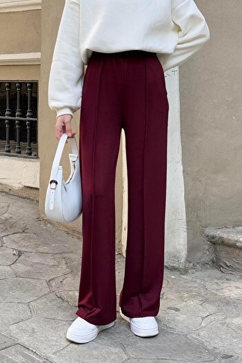 lamelif Λεπτομερές παντελόνι Çıma Claret Red