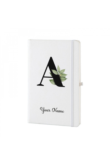 Dekormarket Personalized White Notebook with Initial “A”