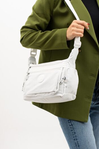 H&D COLLECTİON 7 Compartment Multi-Useful Long Strap Lined Crossbody and Shoulder Bag 4005