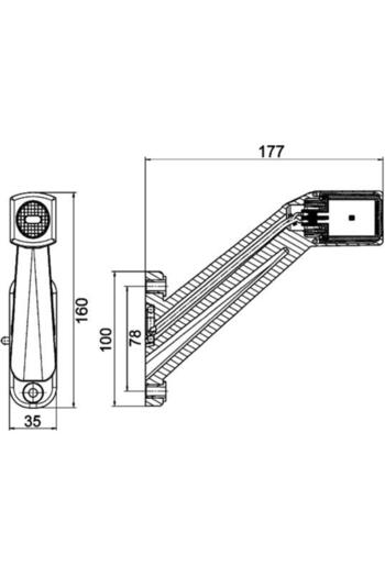 Hella Side marker light LED 2XS 011 744-017, 12/24V, cable 50 cm