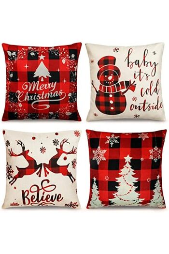 Generic Christmas Pillow Covers 18×18 Inch Set of 4
