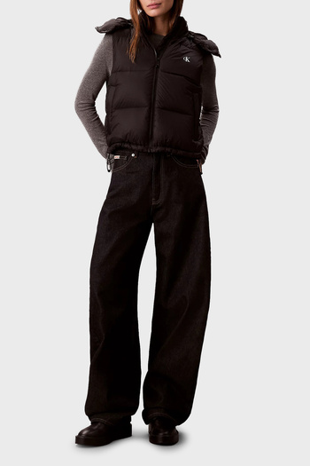 Calvin Klein Quilted Boxy Fit Hooded Puffer Vest Lv047D500Gub1 Vest Lv047D500G Ub1