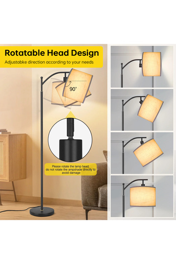 Sheinhome Floor Lamp with Remote Control,3 Color Temperatures & Stepless Dimming, 12W LED Bulb