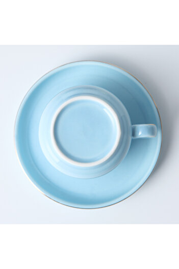 sharpdo 125ml Colored Glaze Cup Ceramic Small Handle Cup And Dish
