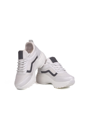 KAJILA Girl's White Mesh Comfortable Daily Sneaker Breathable Sports Shoes