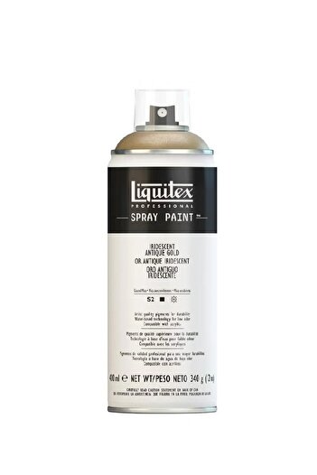Liquitex All Purpose Interior-Exterior Spray Paint – Iridescent Antique Gold, 400 ml