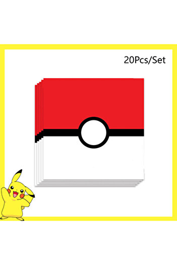 Choice6 Napkin 20Pcs Pokemon Birthday Party Decoration Pikachu Balloons Disposable Tableware Cup Napkin Plat