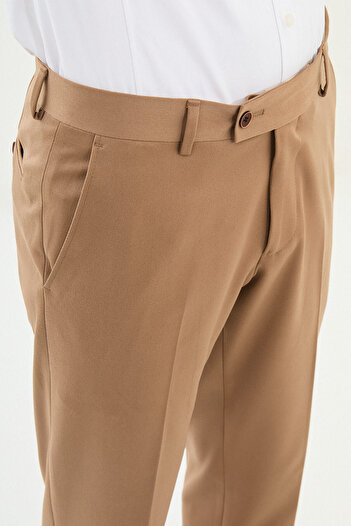 Mcr Straight Slim Fit Classic Men's Trousers Beige - 38215.23K