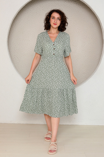 stcococix since 1990 V-Neck Short Sleeve Dress