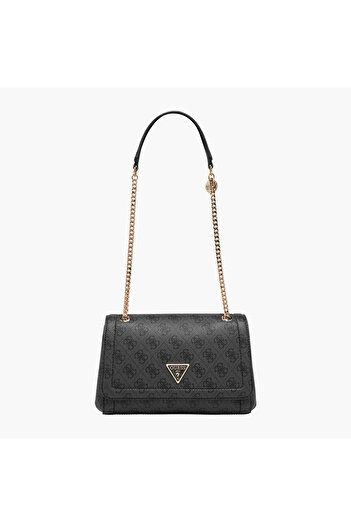 Guess Noelle Girlfriend Printed Crossbody Bag with Button Closure