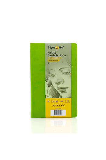 Tigertint Hard Cover Sketchbook 140 g A5 80 Sheets Pistachio Green 100140508