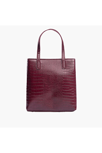 Beverly Hills Polo Club Logo Metal Accent Tote Bag with Double Handle